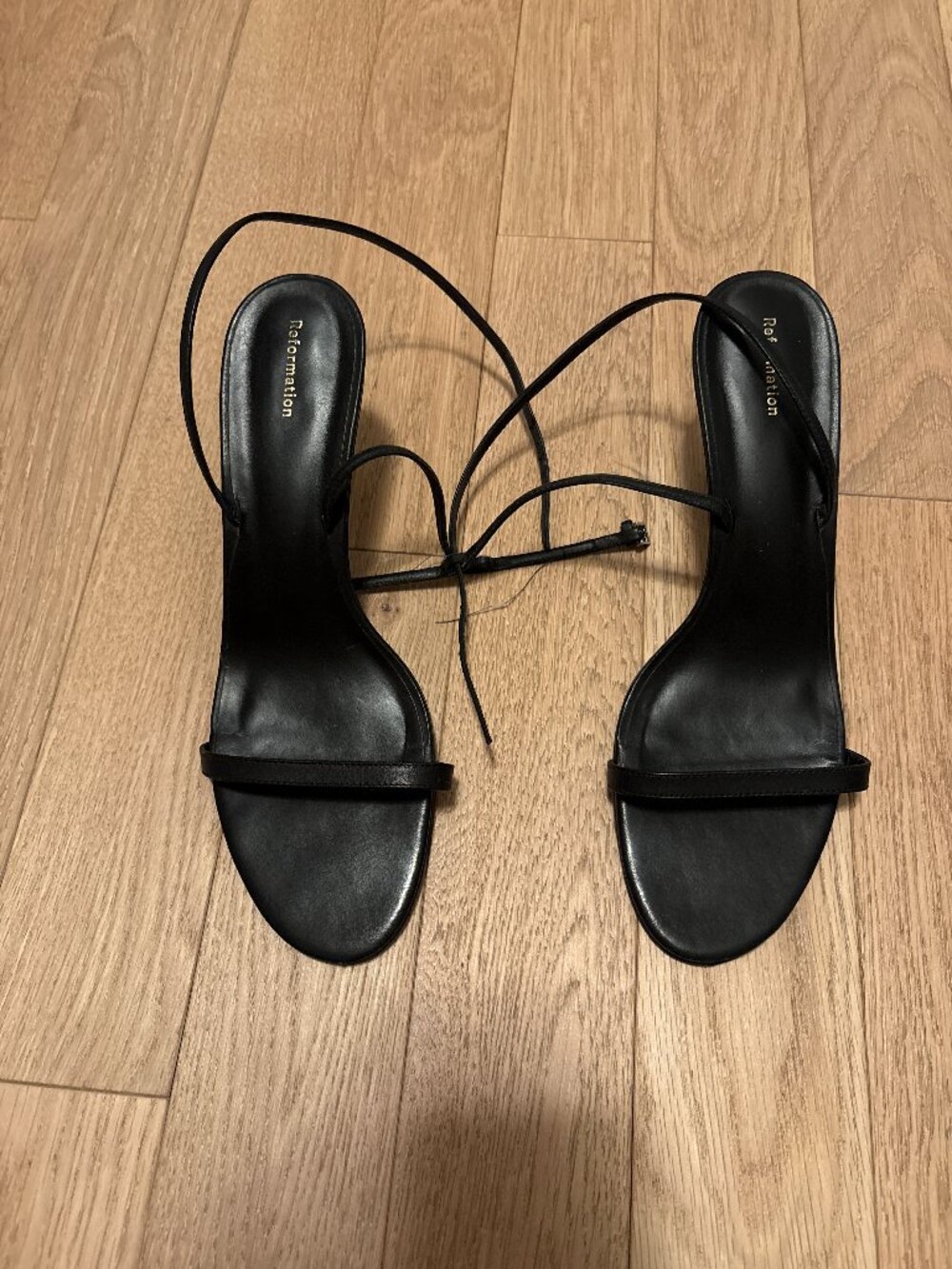 Reformation Black Sandal Heels Size 10.5